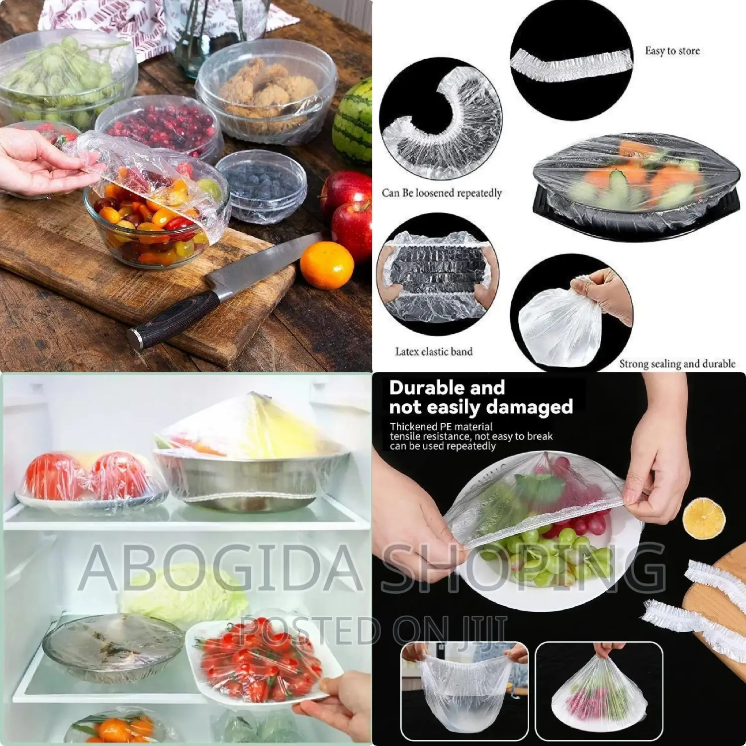 100 Pieces Disposable Food Cover, Plastic Wrap