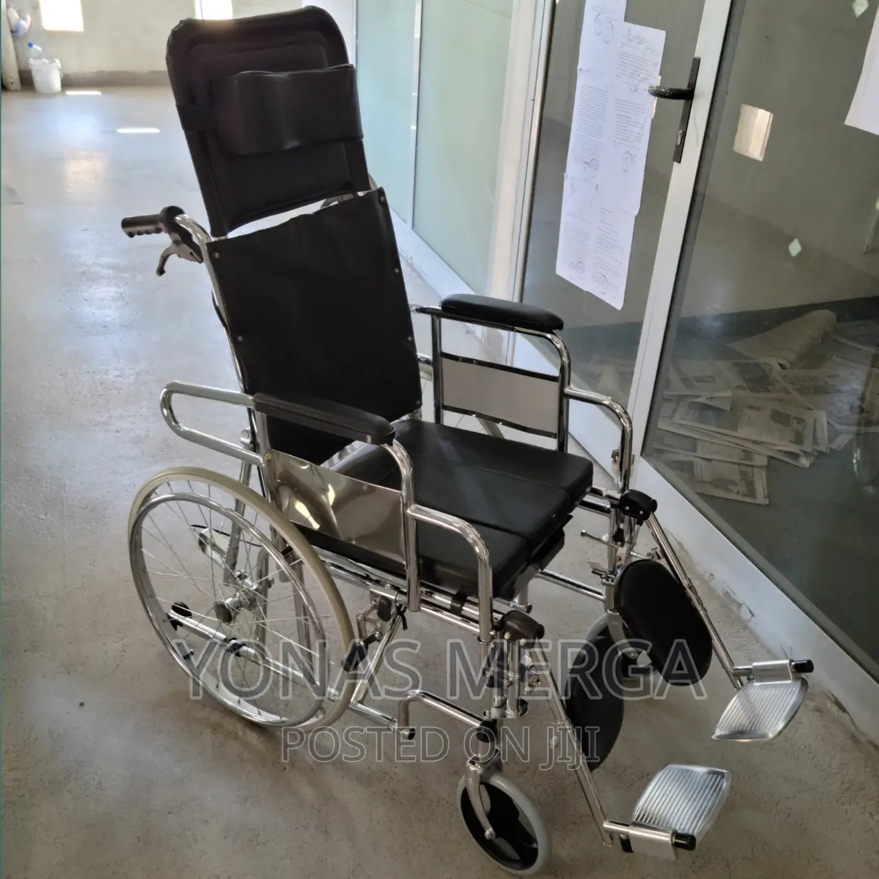 Barely-New Reclining Wheelchair With Commode (RUSH SALE)