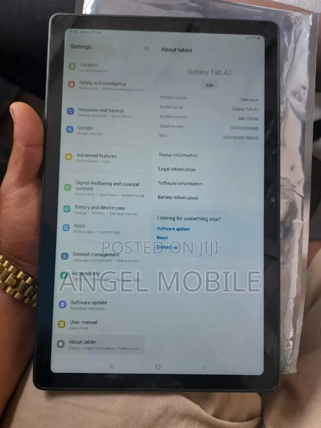 New Samsung Galaxy Tab A7 Lite 32 GB Black