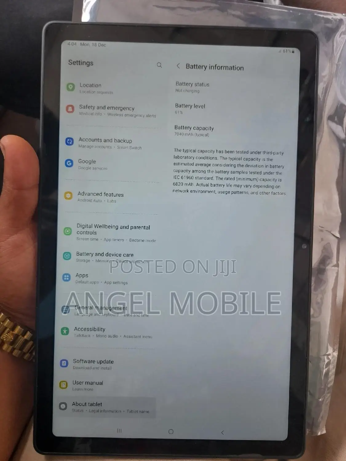 New Samsung Galaxy Tab A7 Lite 32 GB Black