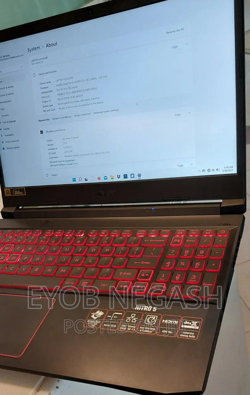 New Laptop Acer Nitro 5 8GB Intel Core I5 HDD+SSD 1T