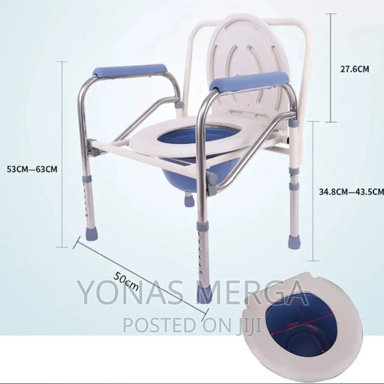 Toilet Chair Constructs With Premium Steel Pipe PVC Material