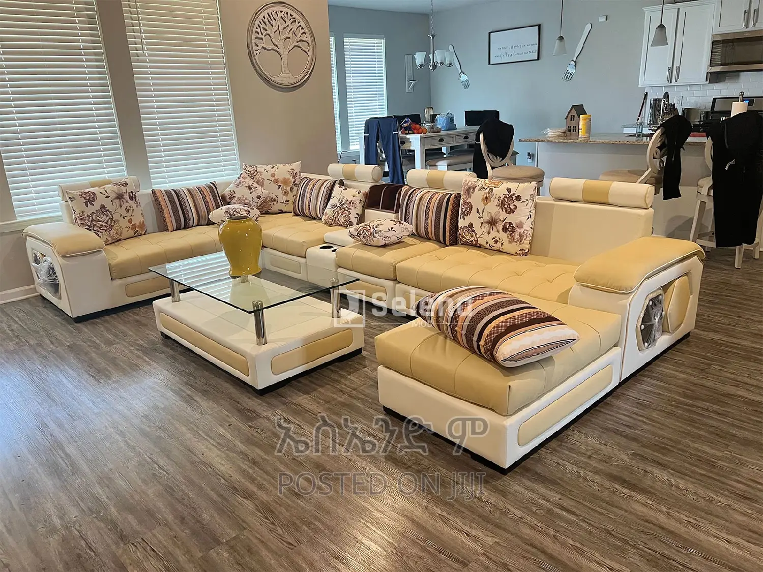 U Shaped Sofa With Table