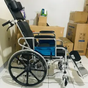Photo - -*RECLINING COMMODE WHEELCHAIR*+*(Travel Wheelchair *Matte*)