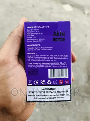 Shisha 8000 Puffs (AKIN) With Free Delivery 