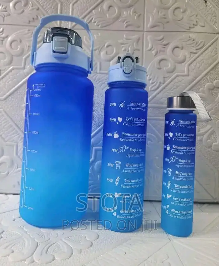 3 In 1 Motivational Water Bottles 3pcs In 1
