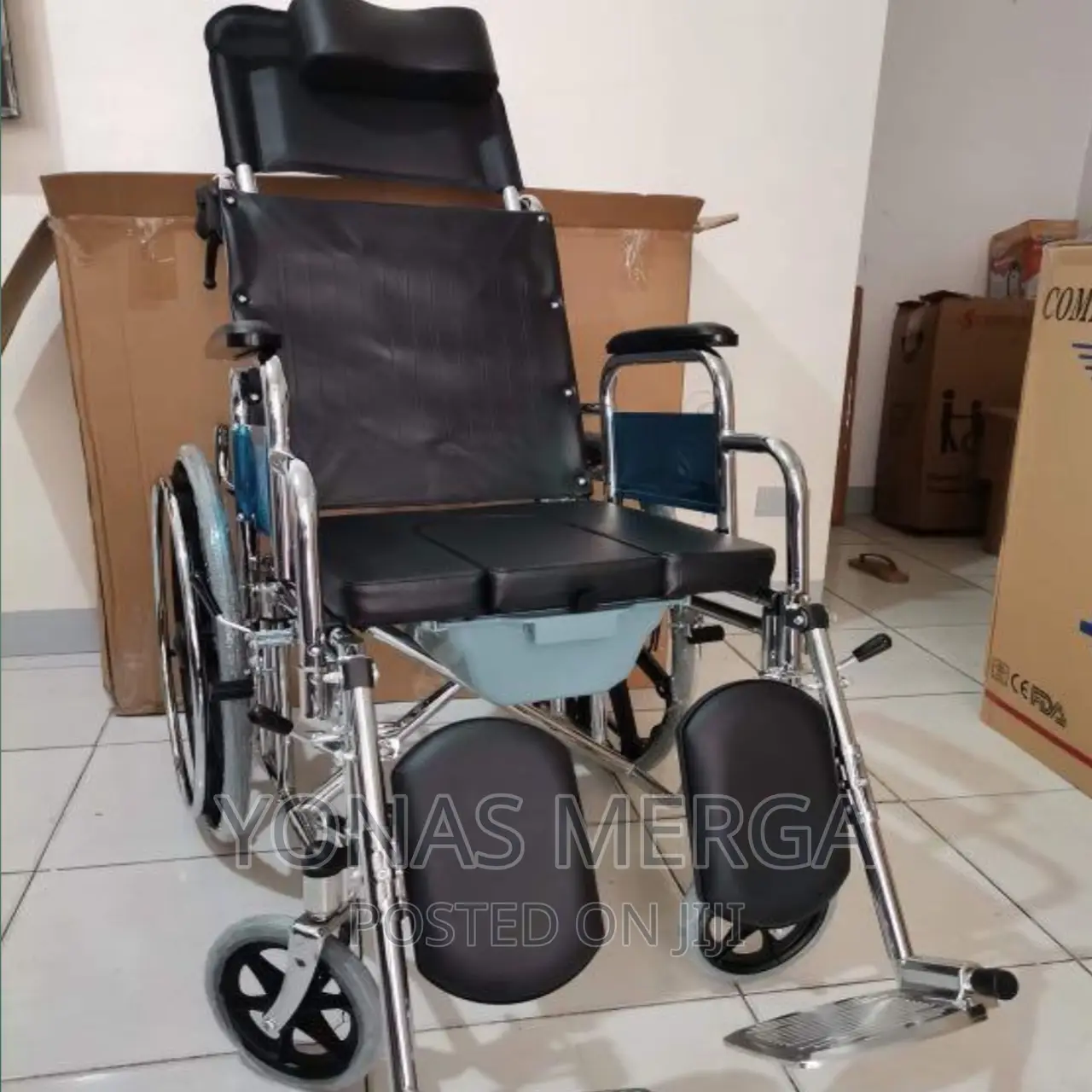 Wheelchair With Flip Armrests for Easy Transfer to/From Bed