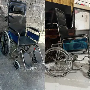 Photo - Moveable Portable Wheelchair With /Angle-Adjustable Flip-Up