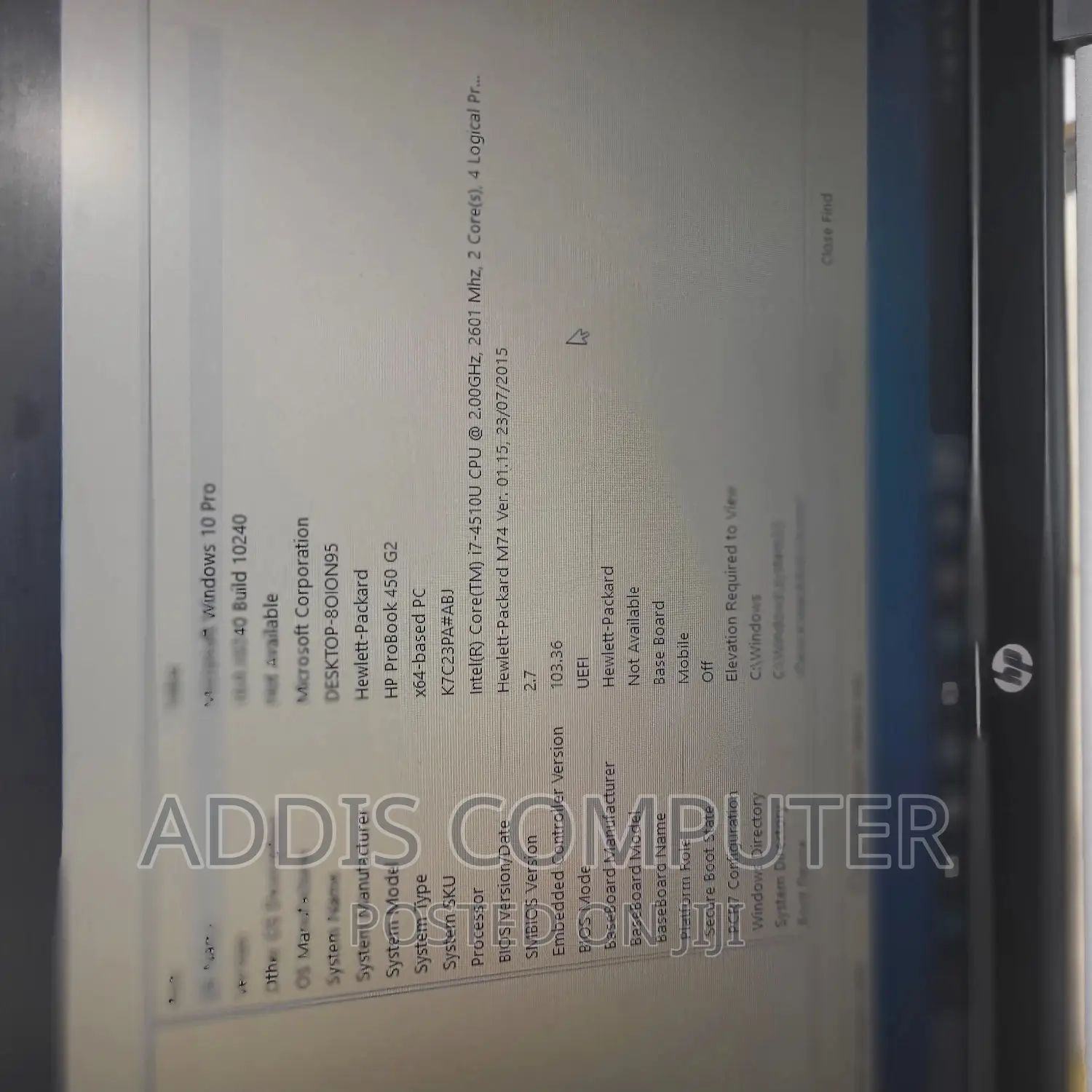 Laptop HP 650 G2 8GB Intel Core I7 HDD 1T