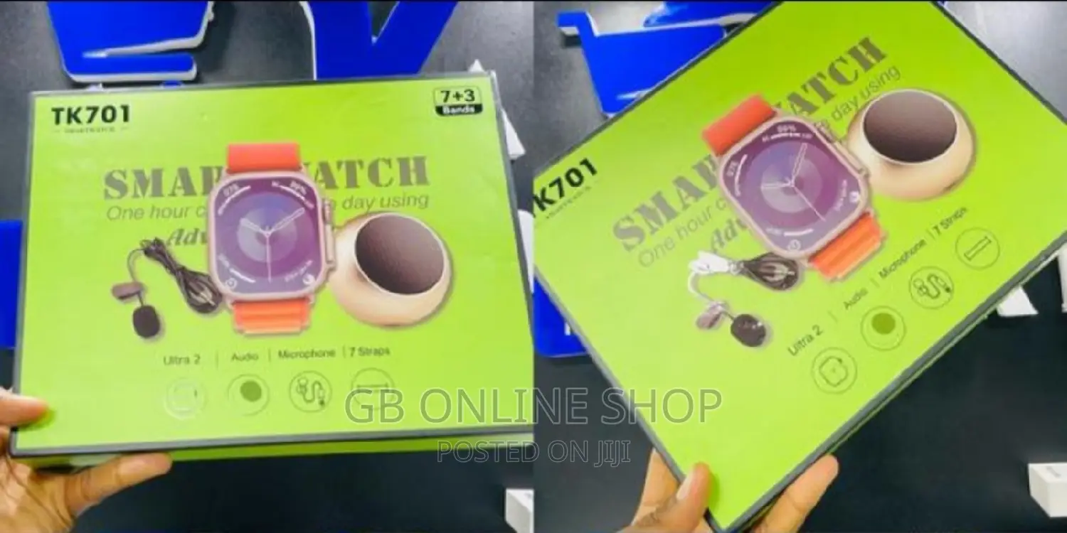 TK701 Smart Watch With Mini Speaker + Microphone+ 7 Strap