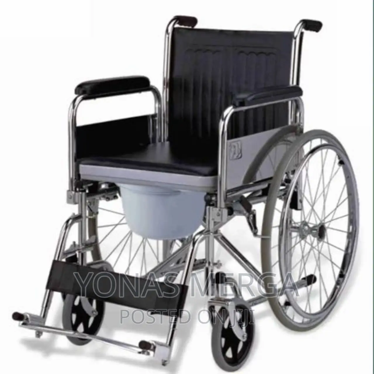 EASYCARE Standard Steel Wheelchair (PVC,Capacity 150 Kg)