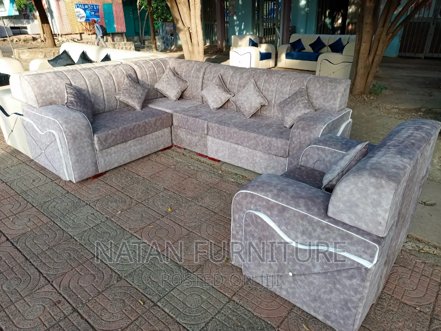 L Shape Sofa Made of Wooden Material Within Higher Quality