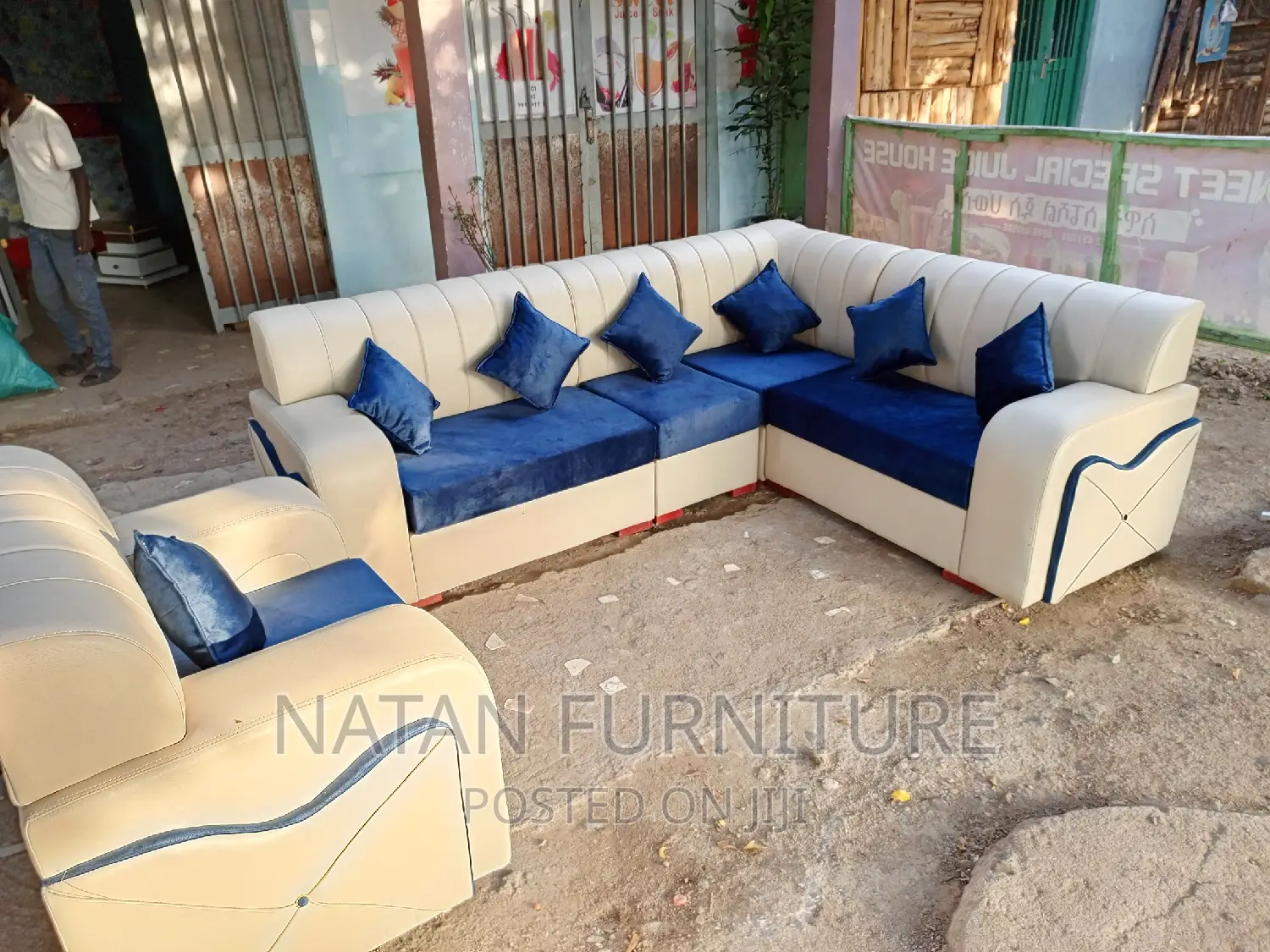 L Shape Corner Sofa Made of Wooden Material Withe High Quali
