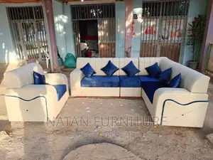Photo - L Shape Corner Sofa Made of Wooden Material Withe High Quali