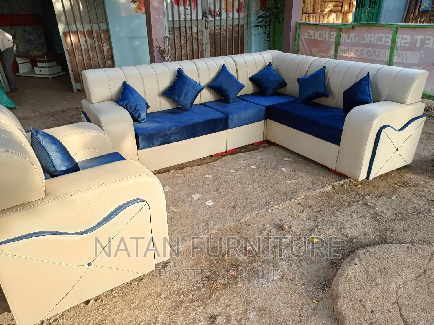 L Shape Corner Sofa Made of Wooden Material Withe High Quali