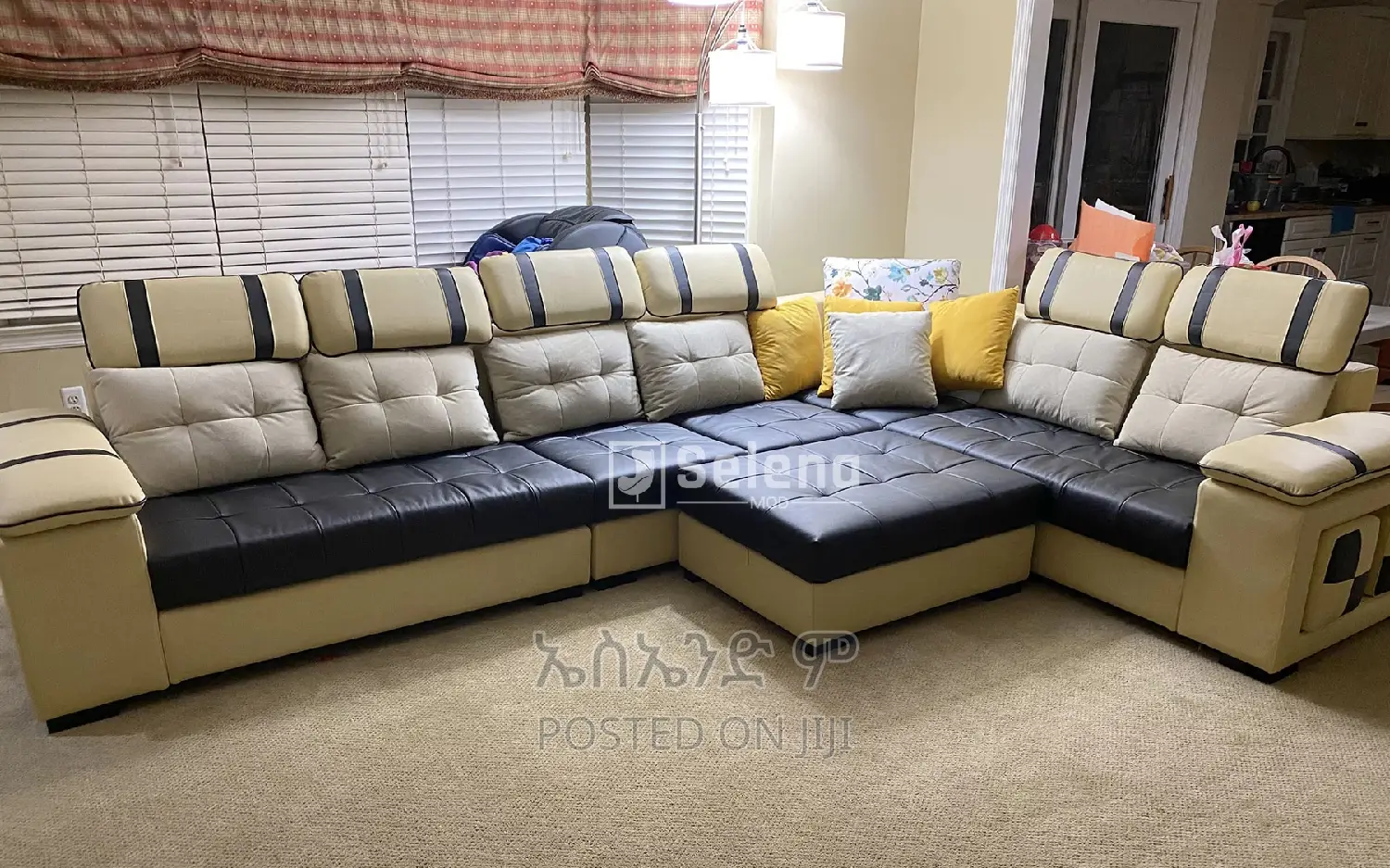 U Shaped Sofa Full Leather