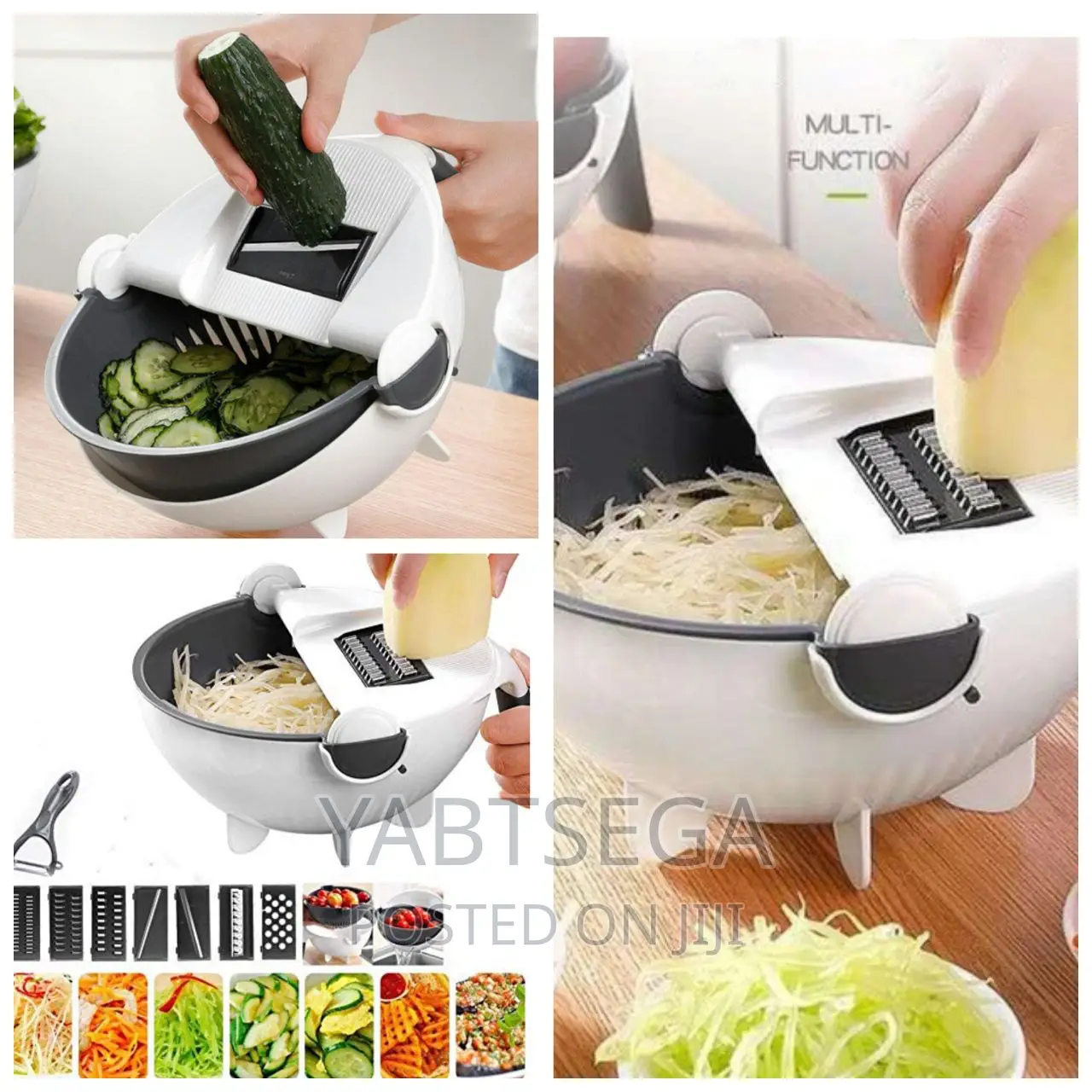 Multifunctional Wet Basket Vegetable Cutter 9 in 1