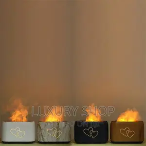 Photo - ፡Air Humidifier With Remote Control Flame Effect