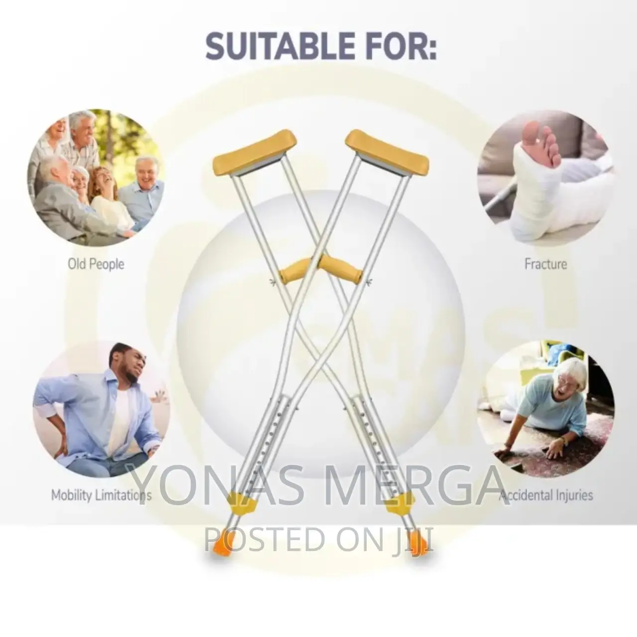 Crutch Is Built With Premium Grade Thickened Stainless Steel