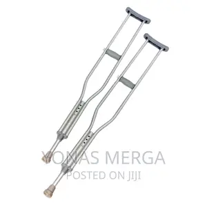 Photo - Crutches _1 Pair Foldable Underarm Crutches Lightweight Cane