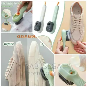 Photo - Multi-functional Shoe Cleaning Brush With Soap Dispenser