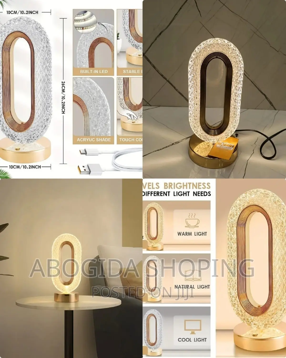 LED Crystal Table Lamp