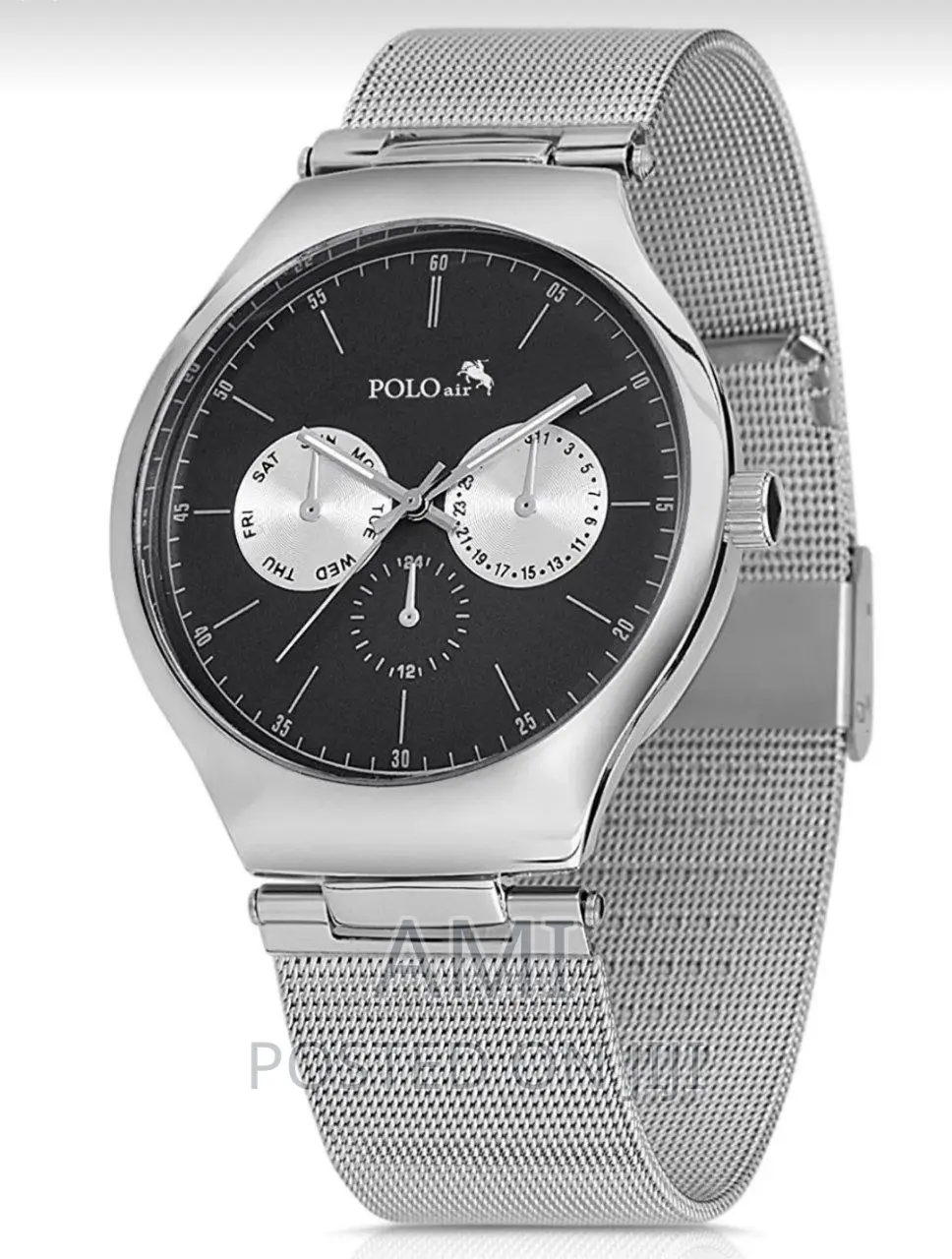 POLO AIR Men's Combination Set Watch Belt Wallet Card Holder