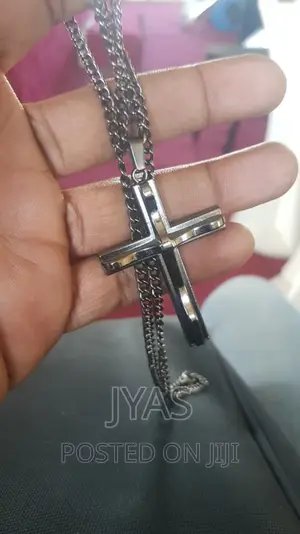 Men's Cross Necklace Stainless Steel Jewelry