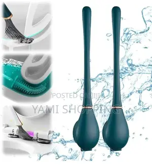 Wall-Mounted Toilet Cleaning Brush With Brush Holder