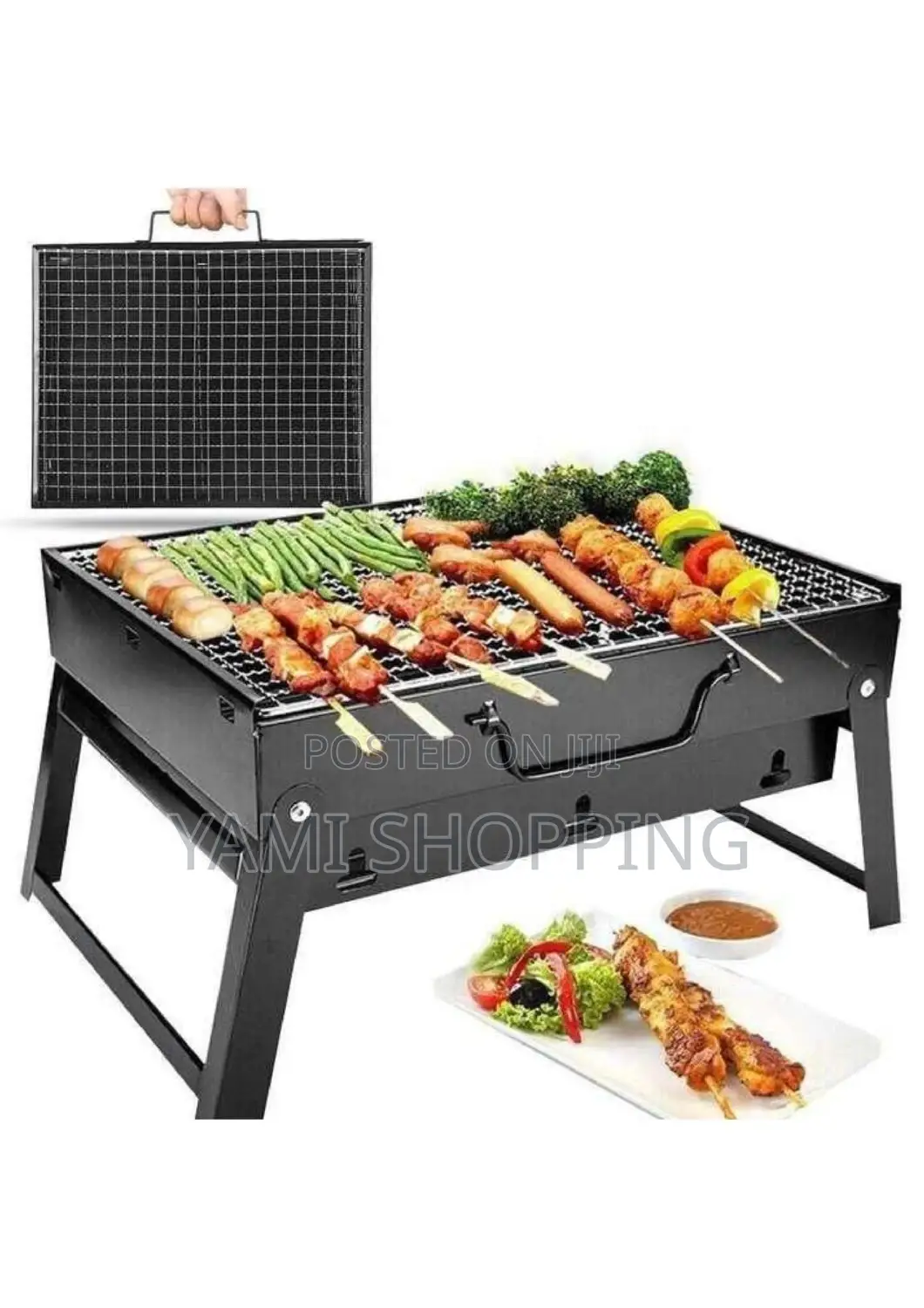  Foldable Barbecue Grill With Stand