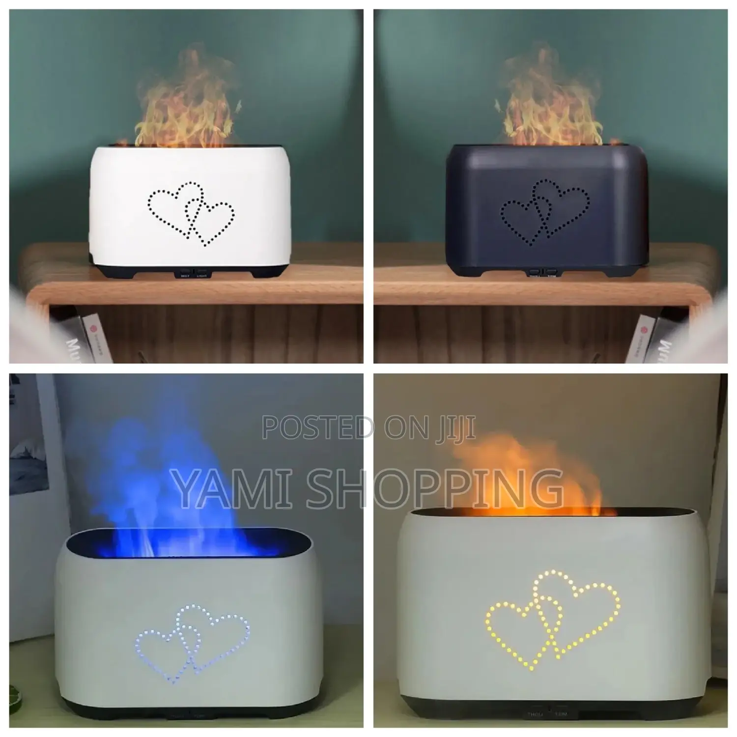 Air Humidifier With Remote Control Flame Effect