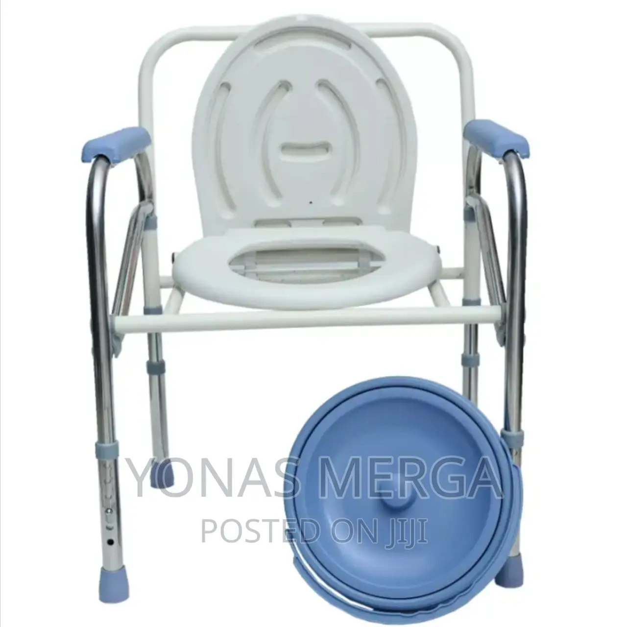 Elderly Toilet Chair With Commode Bucket Height Adjustable