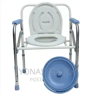 Photo - Elderly Toilet Chair With Commode Bucket Height Adjustable
