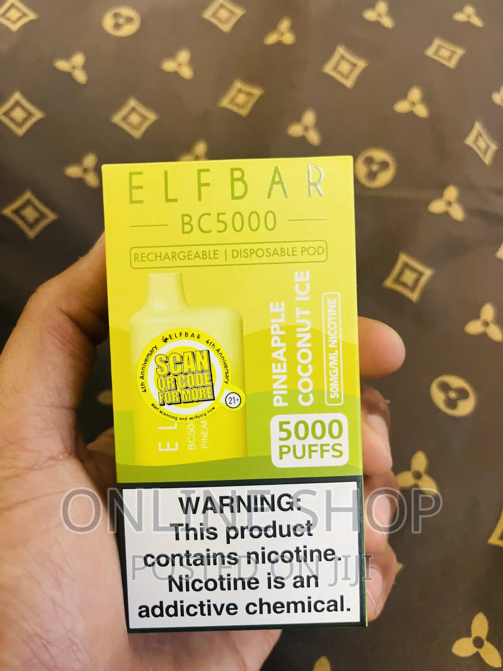 Disposable Elfbar Vape With 5000 Puffs Capacity