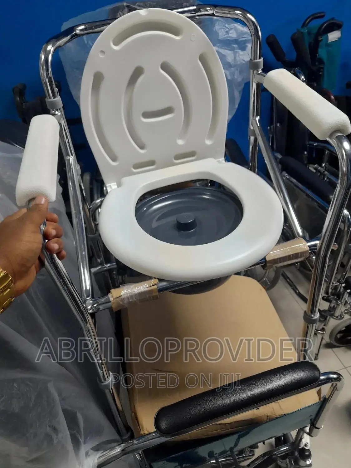 አዲስ Commode Chair=Toilet Chair=ፎልዲንግ Chair=Commode Chair__