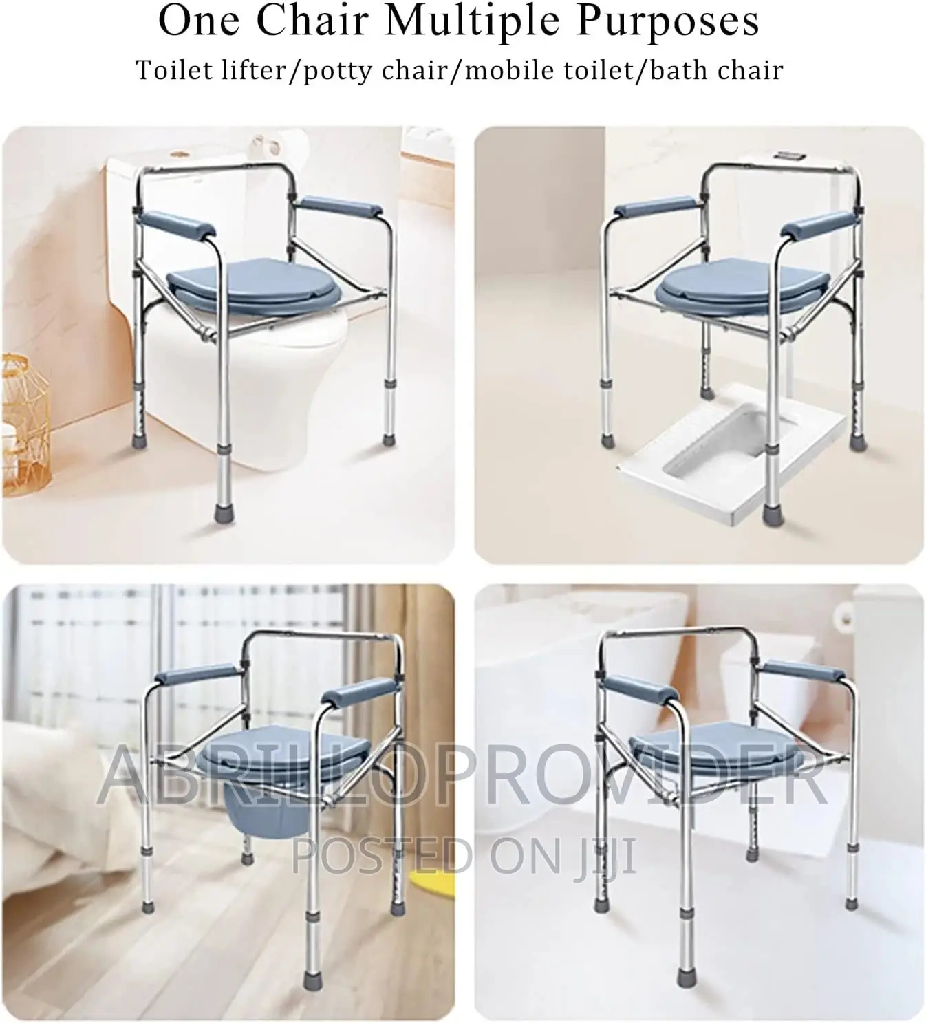 Foldable Commode Toilet Chair| Bedside Commodes Bucket