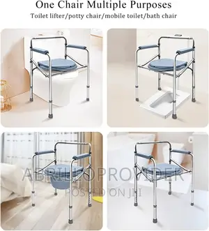 Foldable Commode Toilet Chair| Bedside Commodes Bucket