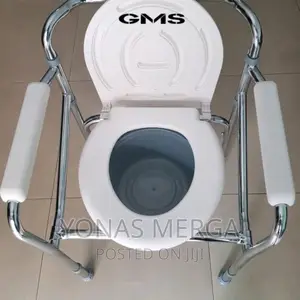 Over Toilet Commode Chair With Toilet Seat Using Restroom