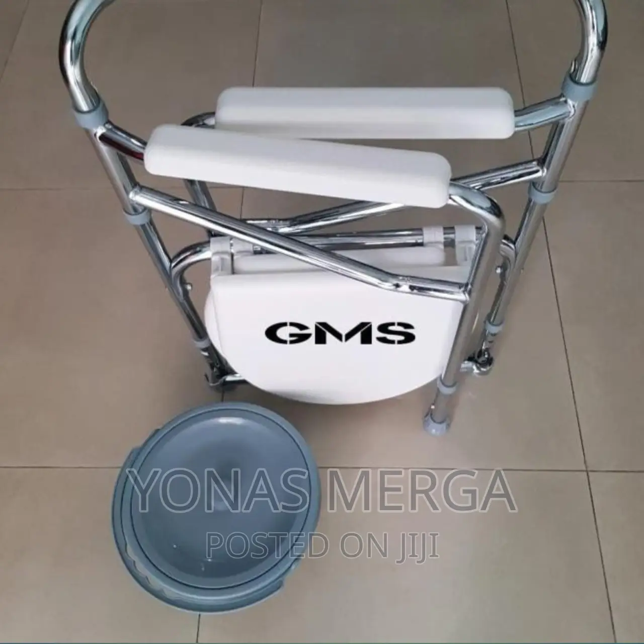 Over Toilet Commode Chair With Toilet Seat Using Restroom