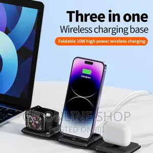 Photo - 3 In1 Portable Wireless Charger Charging Station 10W