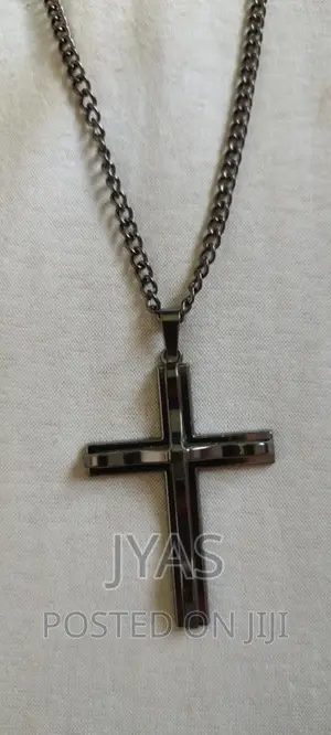 Photo - Men's Cross Necklace Stainless Steel Jewelry