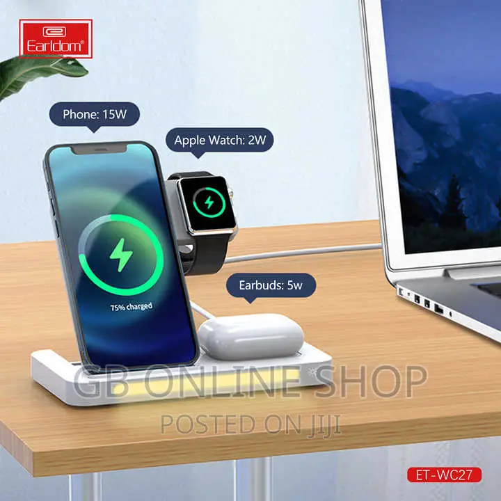 Earldom Qi 15W Wireless Adapter 3 in 1 Wireless Charger