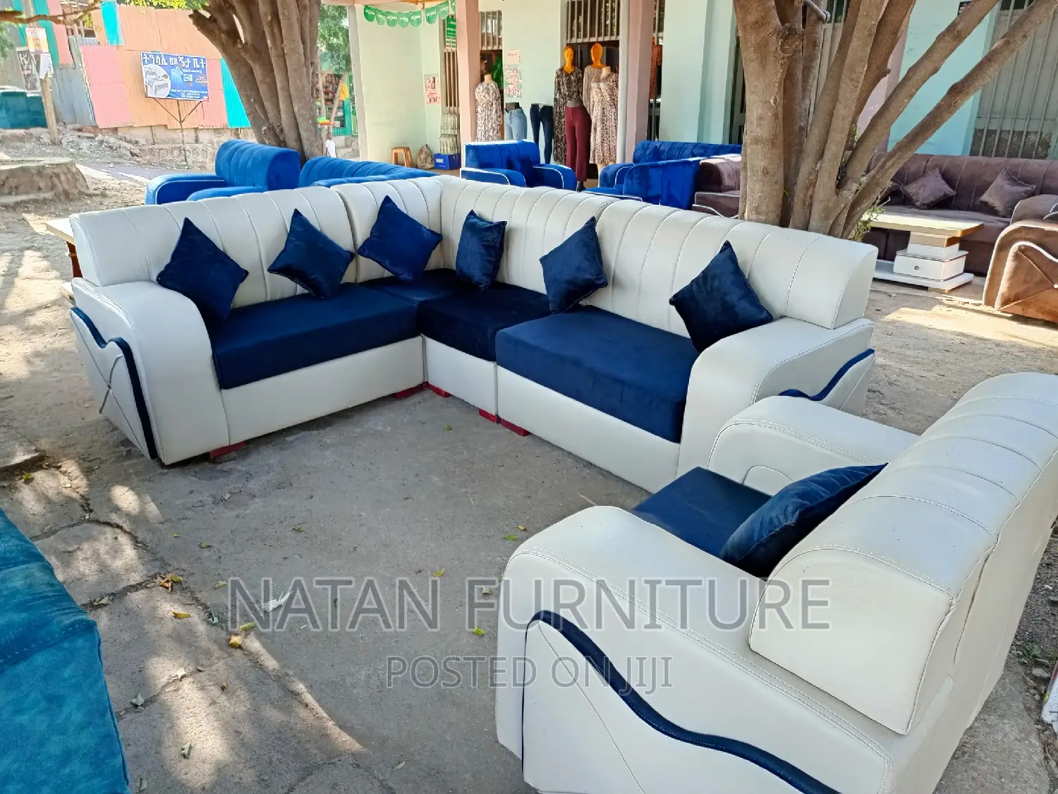 L - Shaped Corner Sofa Made of Wooden Mterial W Good Quality