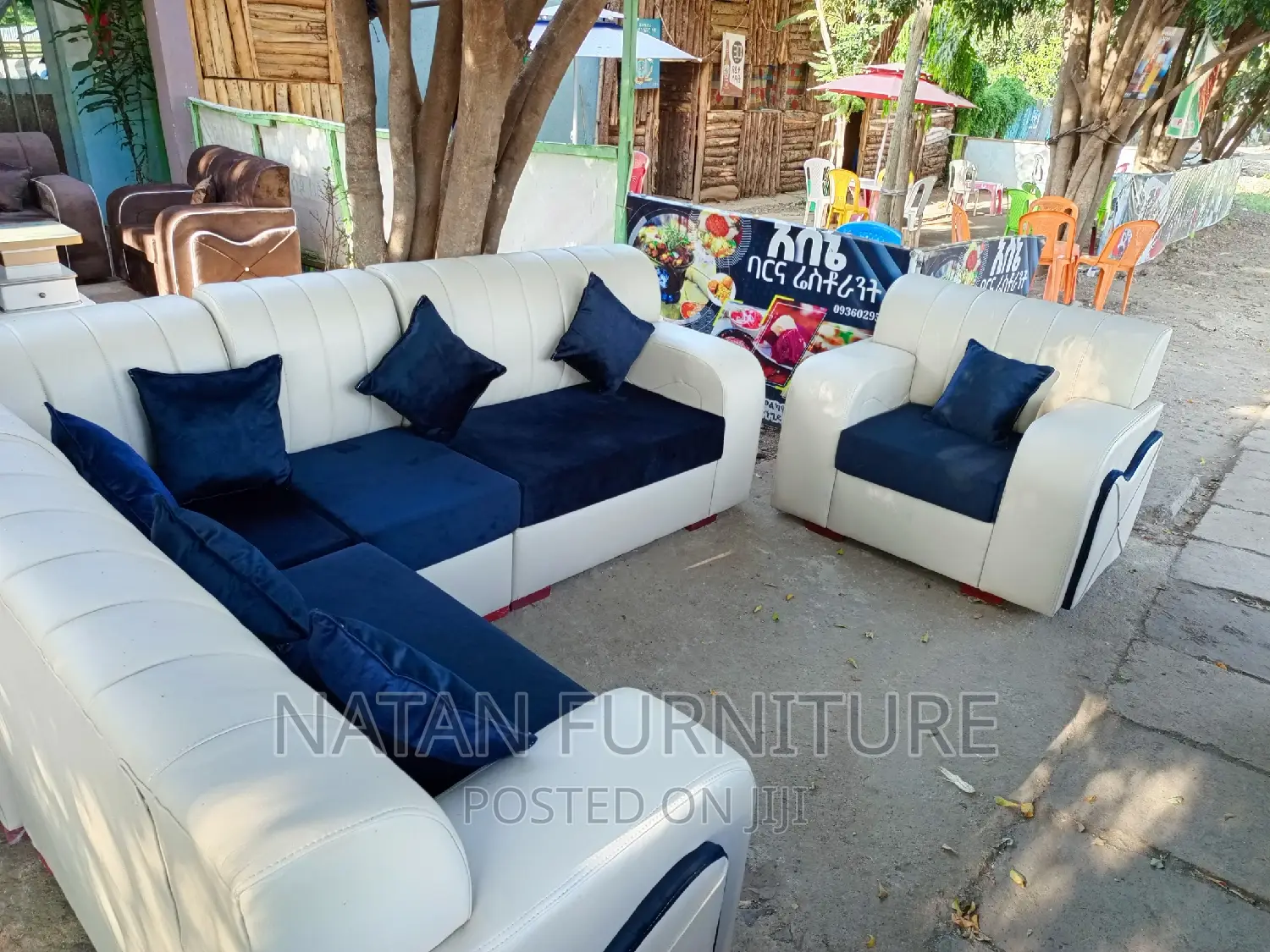 L - Shaped Corner Sofa Made of Wooden Mterial W Good Quality