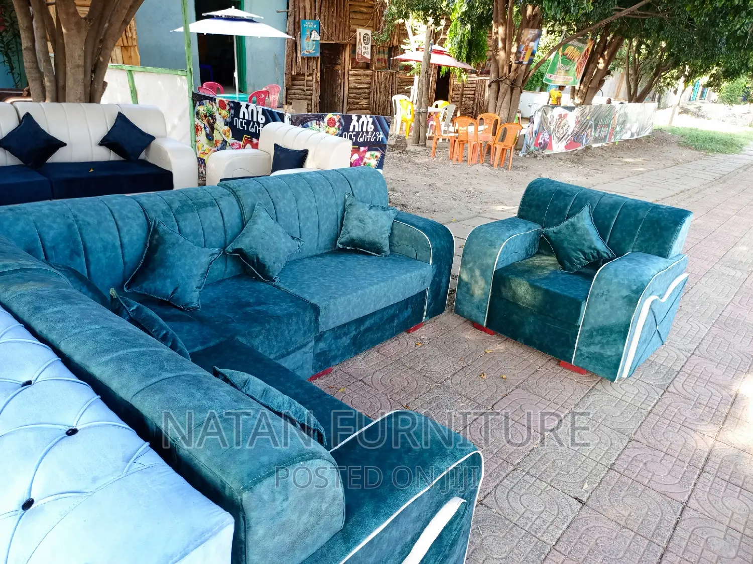 L - Shaped Corner Sofa Made of Wooden Mterial W Good Quality