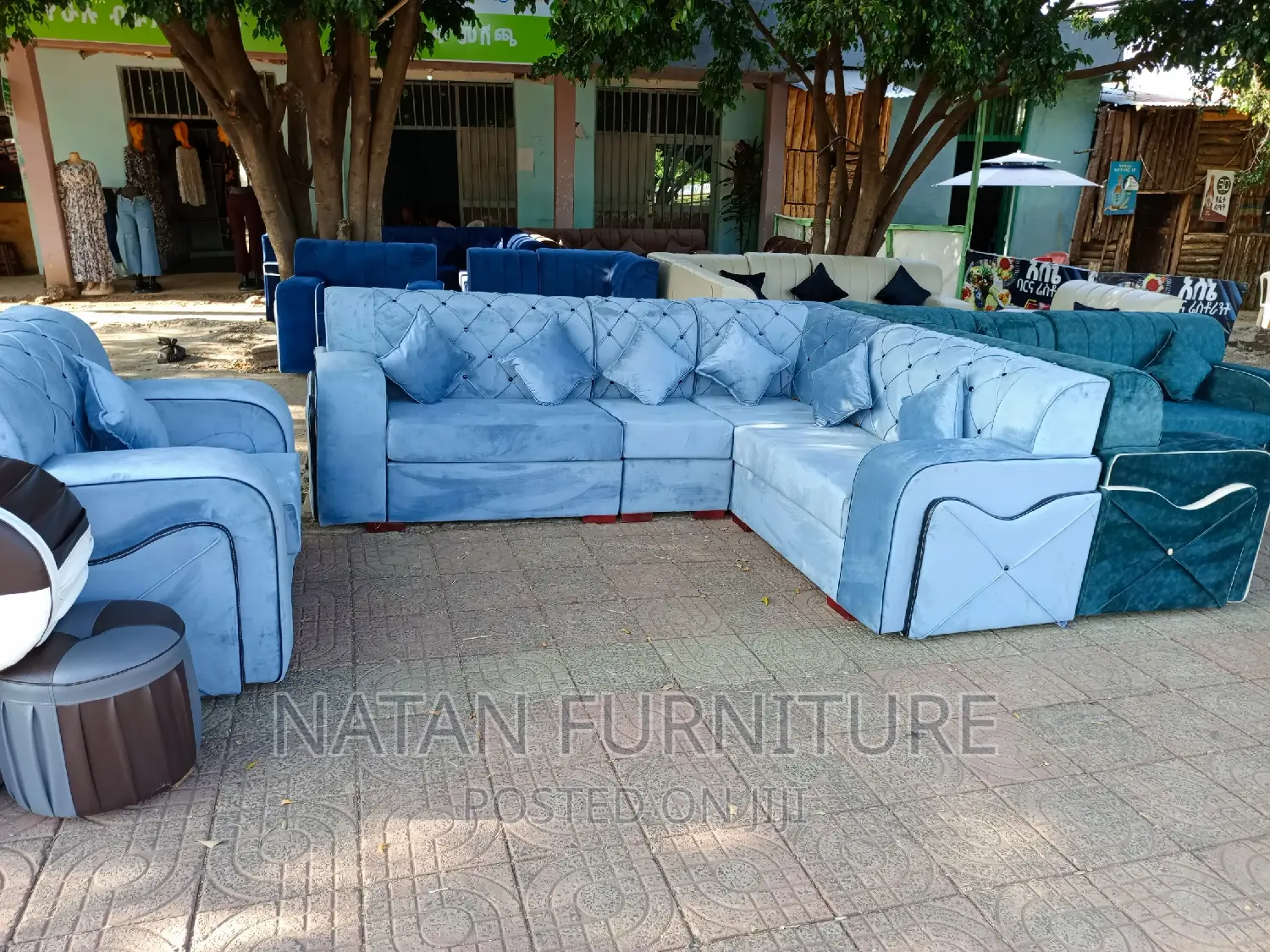 L - Shaped Corner Sofa Made of Wooden Mterial W Good Quality
