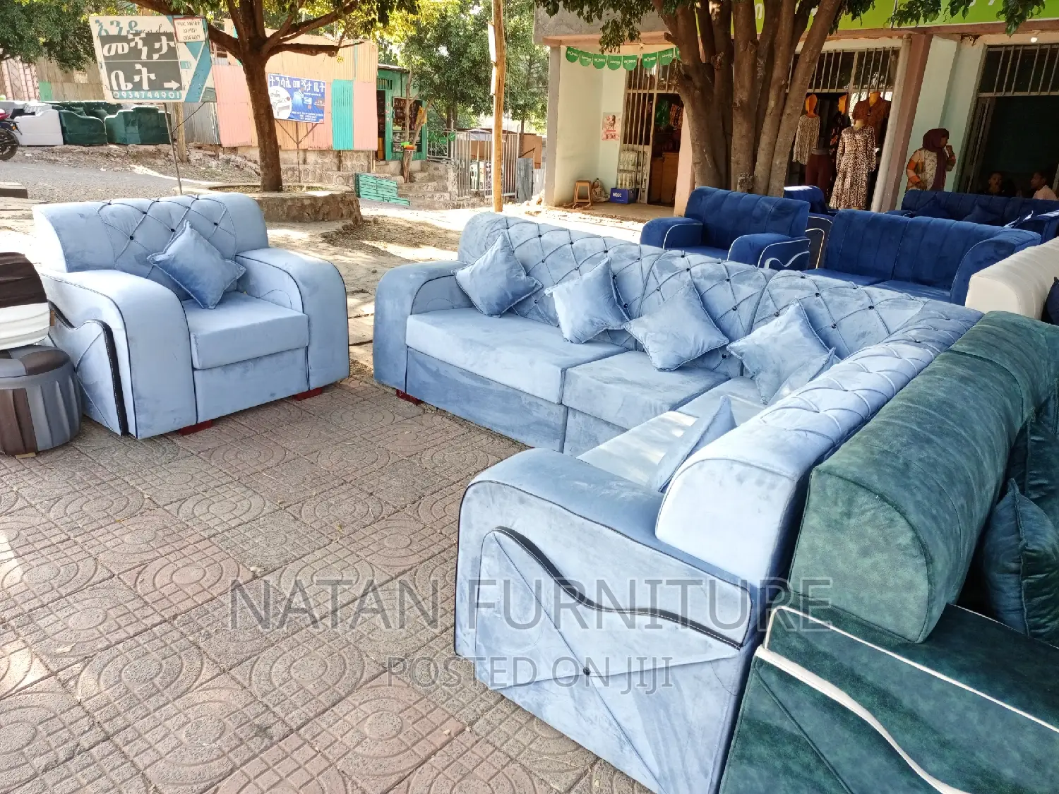 L - Shaped Corner Sofa Made of Wooden Mterial W Good Quality