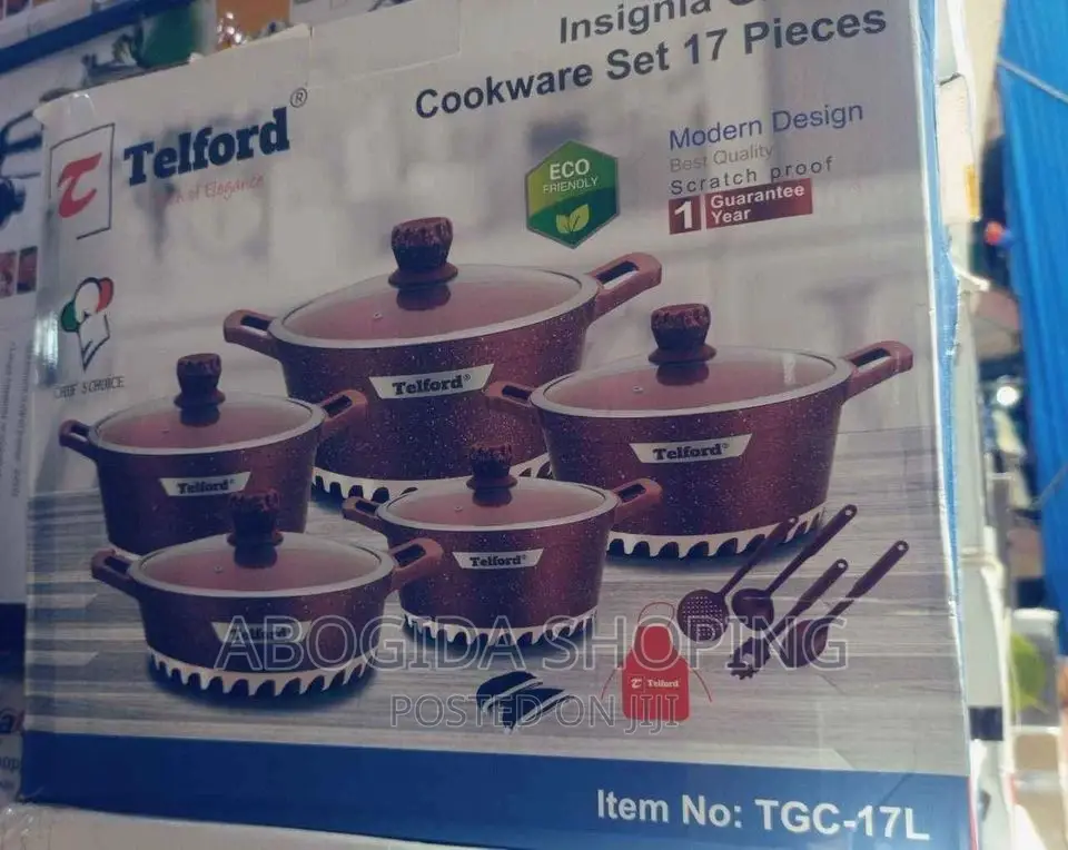 በፍፁም የማይዝ እና የማይሰበር Telford Cookware Set