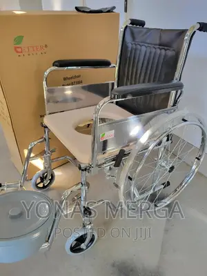 Wheelchair~With Lockable Wheels Comes With Urinal Bottle