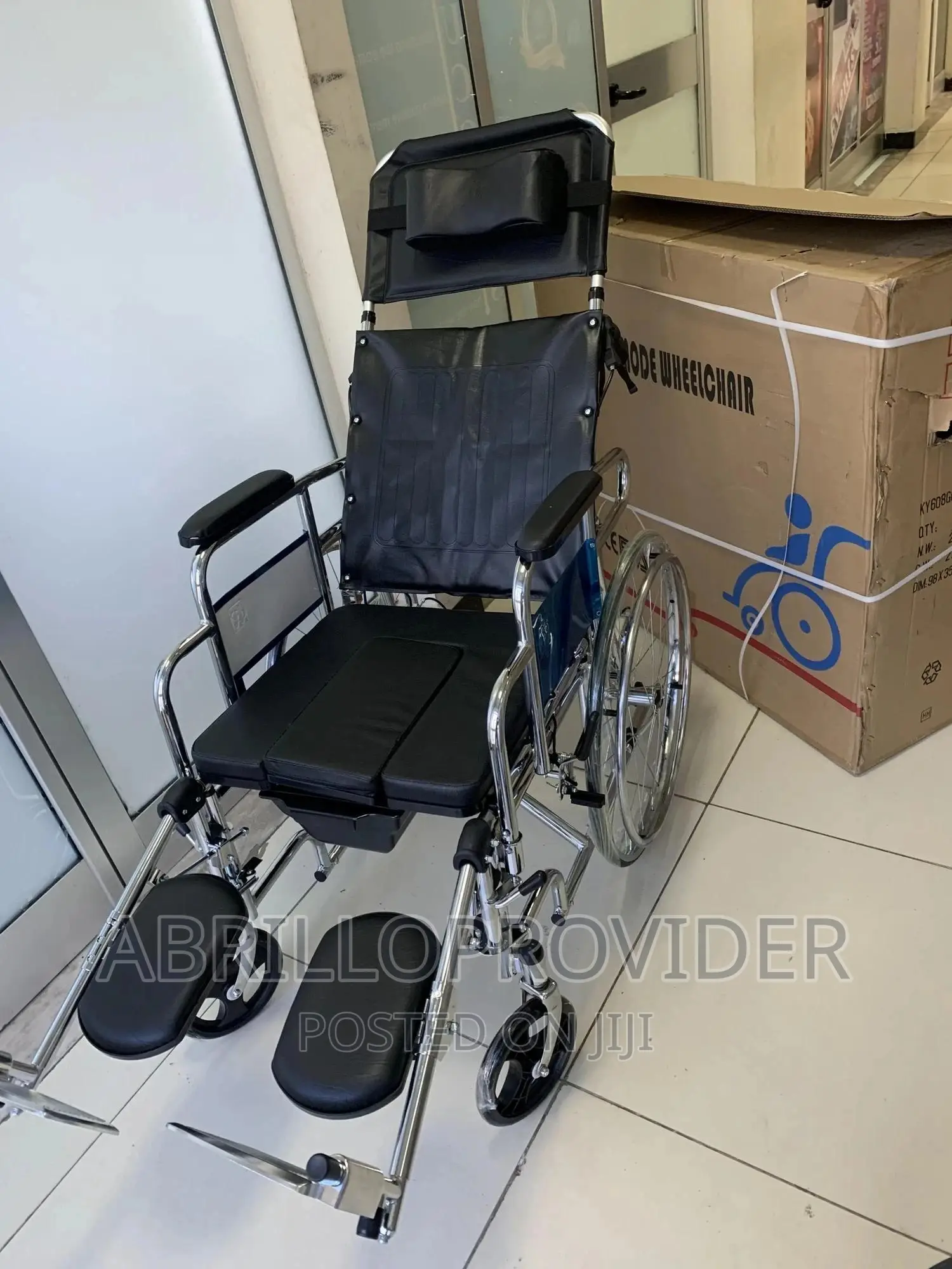 Reclining Wheelchair With Commode (U Cut Seat)~Wheelchair